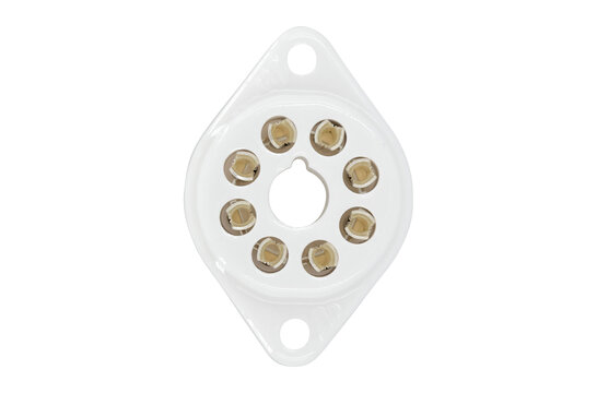 VBASE-166 UX8 8-Pin Valve Base Chassis Mount with Silver-Plated Contacts