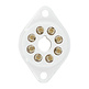 VBASE-166 UX8 8 polige Buisvoet Chassis Mount met Verzilverde Contacten