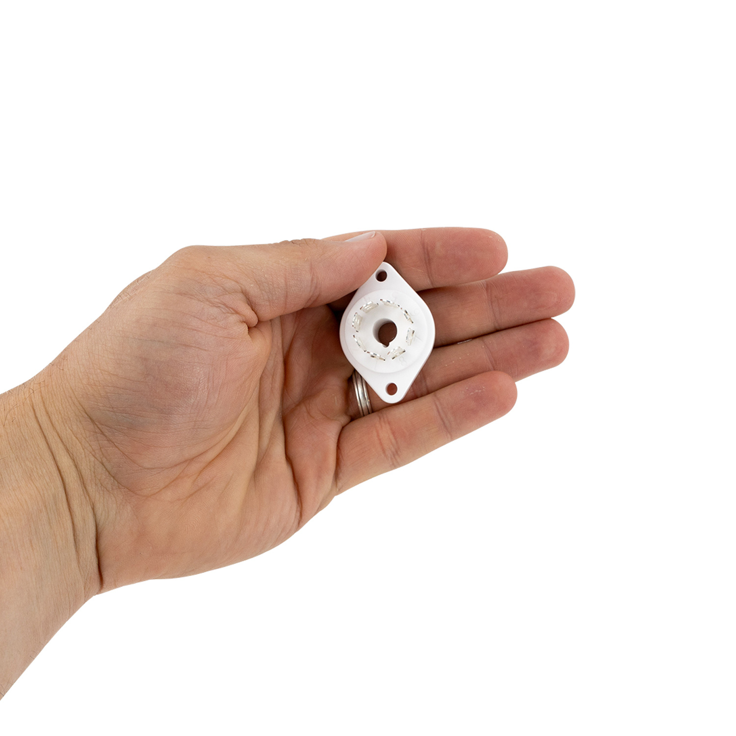 VBASE-166 UX8 8-Pin Valve Base Chassis Mount with Silver-Plated Contacts