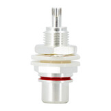 CON-034B AN-CS Silver Plated RCA Chassis Mount Red