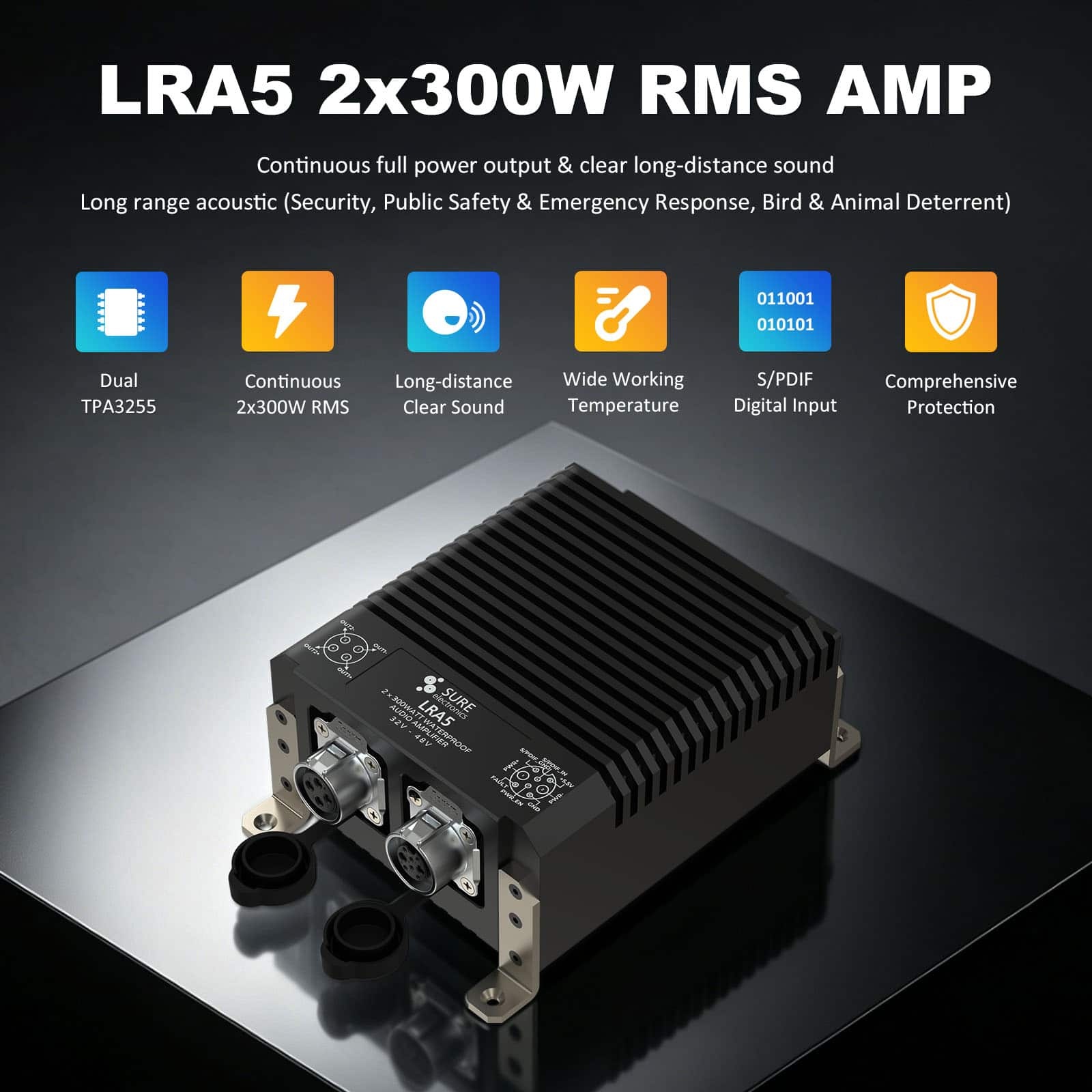 AA-AB32315 LRA5 2x300W Class D Audio Amplifier Unit