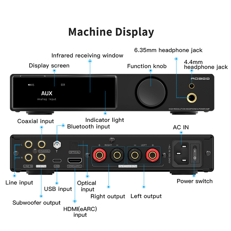 AO300 Pro Stereo Amplifier & DAC