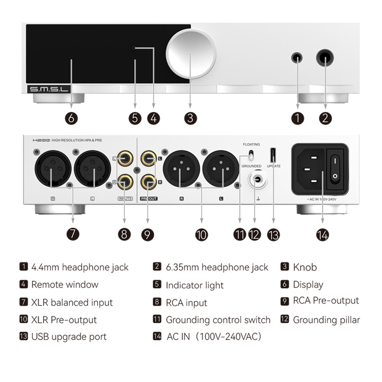 H200 Balanced Headphone Amplifier and Preamplifier