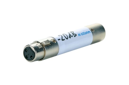 In-Line XLR Attenuator Pad 20dB
