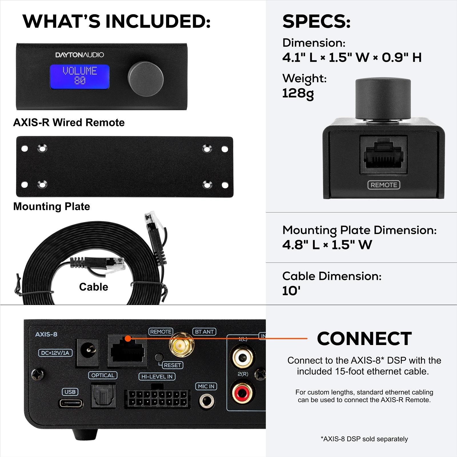 AXIS-R Wired Remote for DSP-408 MK2