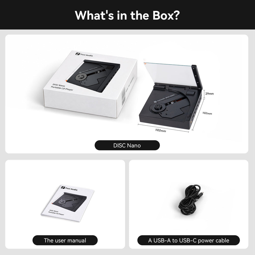 Disc Nano-B Portable CD Player with DAC & Headphone Amplifier