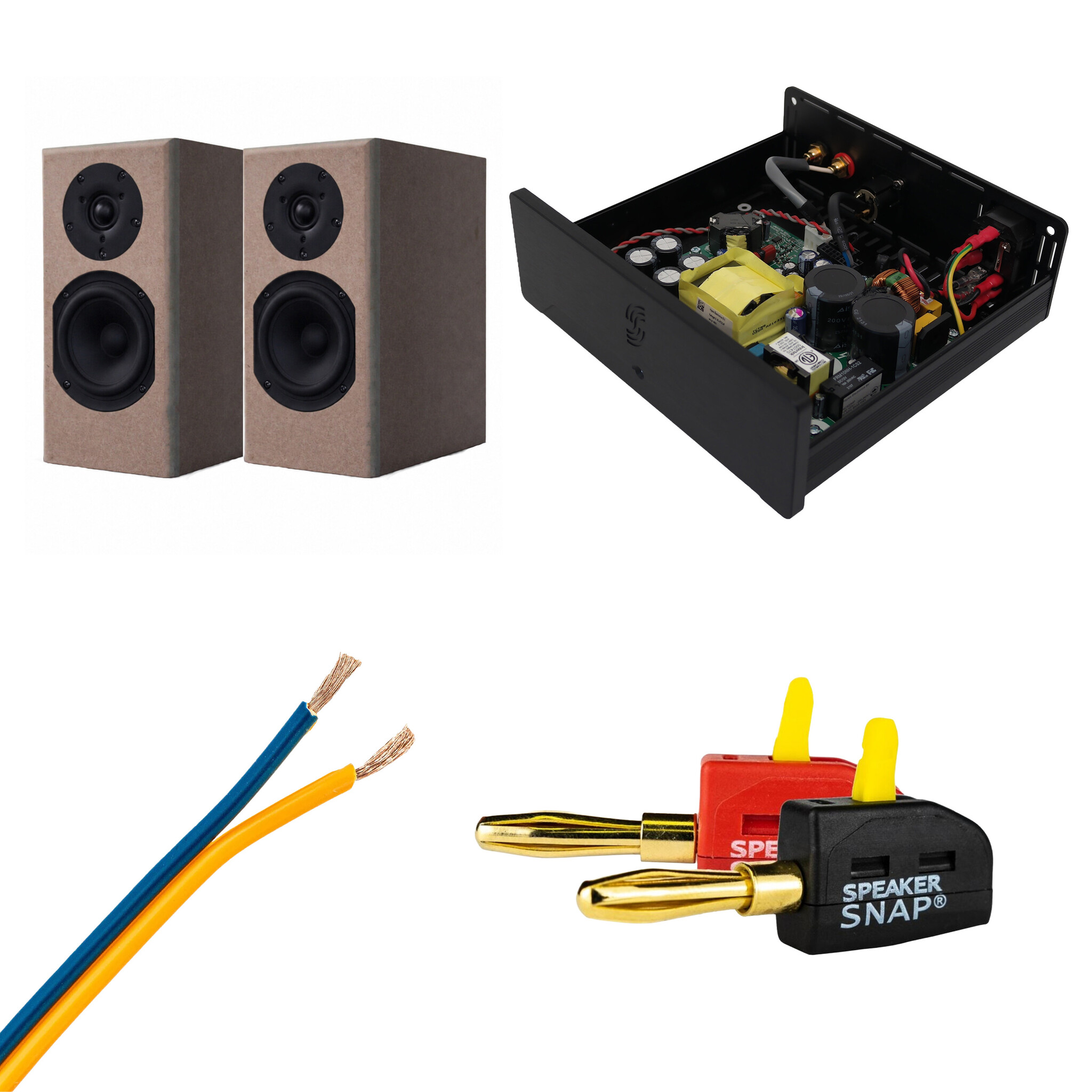 SoundImpress Martini Bookshelf + Hypex HY122 -2Ch Speaker Bundle