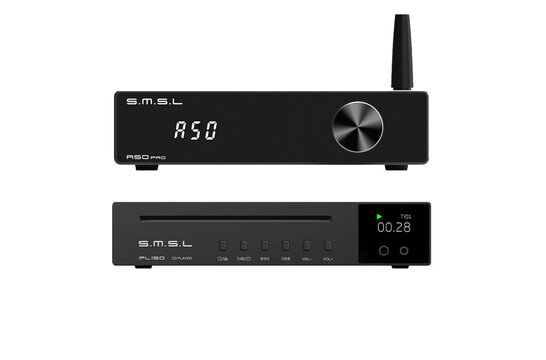 S.M.S.L. PL150 Black + A50 Pro CD and Cables Listening Bundle
