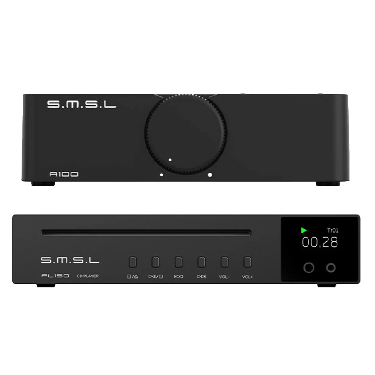 S.M.S.L. PL150 Black + A100 CD Listening and Cables Bundle