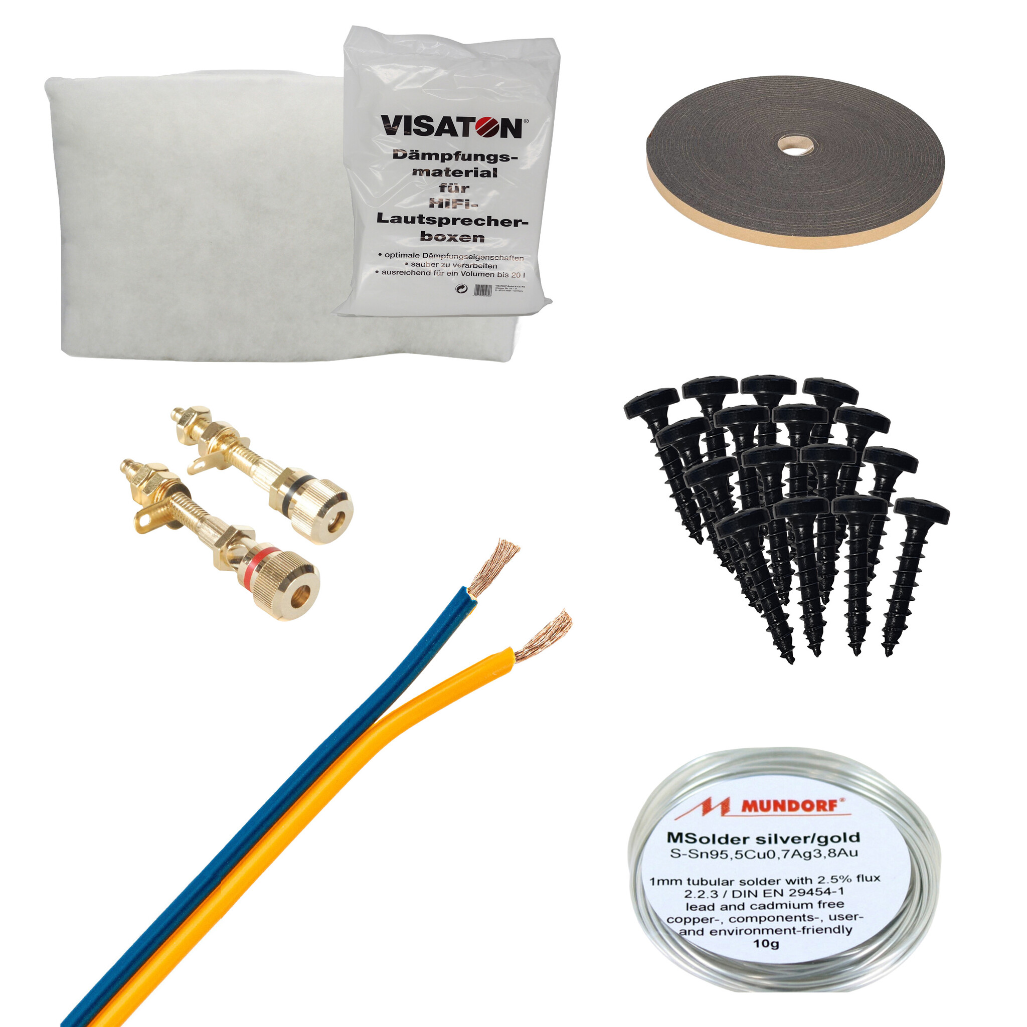 DIY Speaker Assembly Kit Small for Cabinets Under 30 Liters
