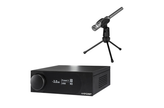 miniDSP SHD Power + UMIK-1 Measurement Bundle – Streaming DSP Versterker met USB Meetmicrofoon