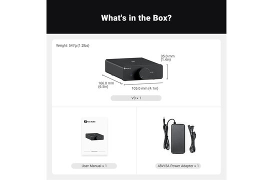 Fosi Q6 DAC & V3 AMP + Cables Bundle