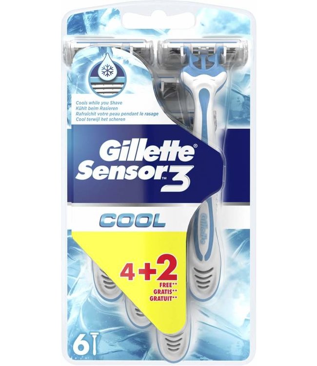 GILLETTE Wegwerpmesjes Men -Sensor 3 Cool 4+2