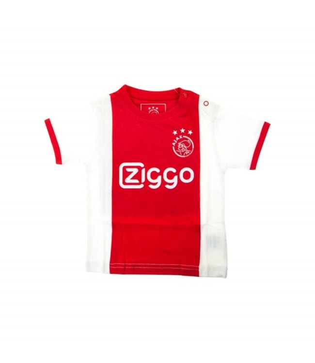 AJAX Baby t-shirt wit rood wit Ziggo 86/92