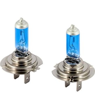 AutoStyle SuperWhite Blauw H7 55W/12V/4200K Halogeen Lampen)