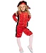 Pietenpak velours rood/zwart (mt 116)