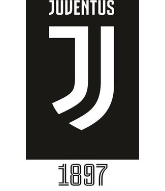 Juventus Strandhanddoek 70 X 140 Cm Katoen Zwart/wt (981)