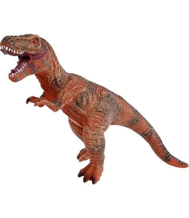 Dinoworld Dinosaurus T-rex Jongens 41 Cm Rubber Bruin