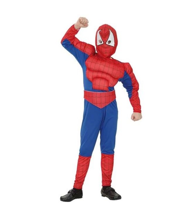 Spiderman pak gespierd 4-6 jr [110-120cm]