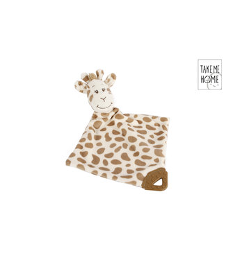 Knuffeldoekje Giraffe 33 X 33 Cm Pluche Bruin Take Me Home