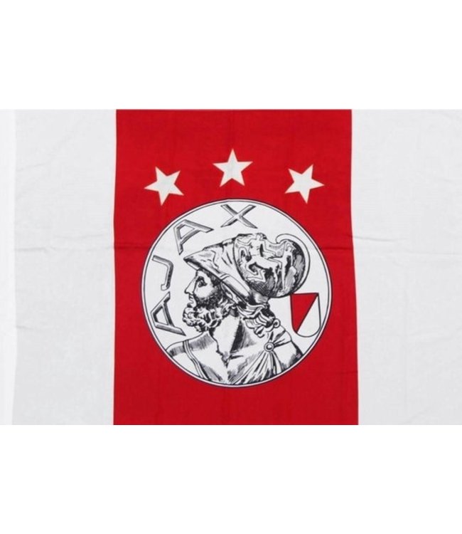 Ajax Vlag wit/rood/wit oud logo 150x225c