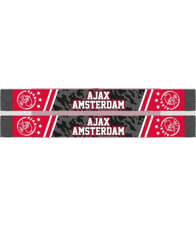 Ajax Sjaal Rood Zwart camo Ajax Amsterdam