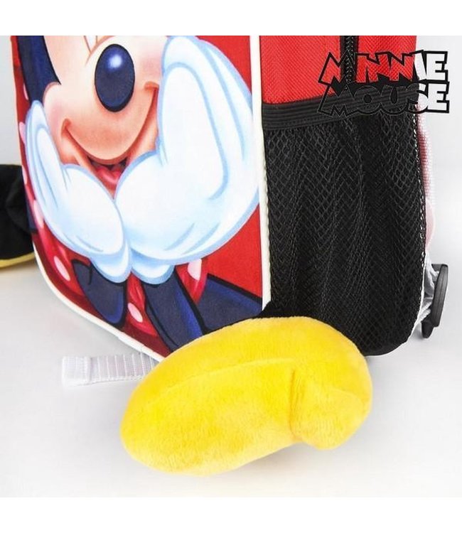 Minnie Mouse rugzak schooltas kinderen rood wit met voetjes