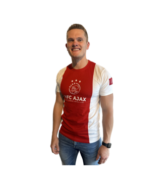 Ajax T-Shirt Rood Wit Logo