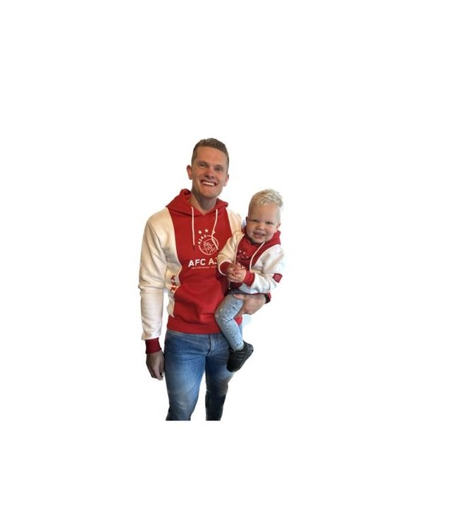 Ajax Hoody Rood Wit Logo