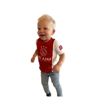 Ajax Kids T-Shirt Rood Wit Logo