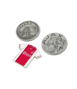 Ajax pin set Ajax logo, oud logo en shirt