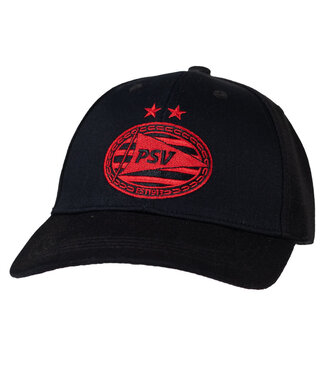 PSV Cap Logo Zwart - Rood JR