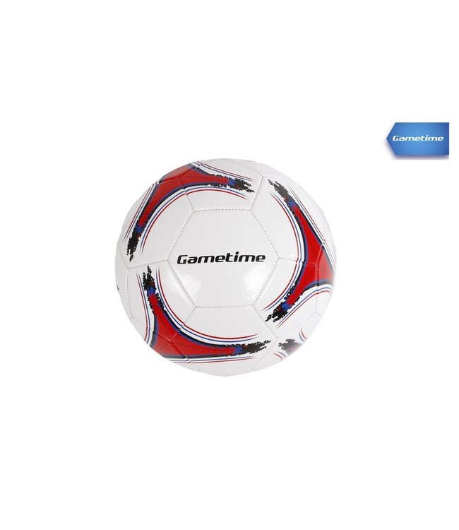 Voetbal synthetisch leer wit maat 5 260-280g Gametime