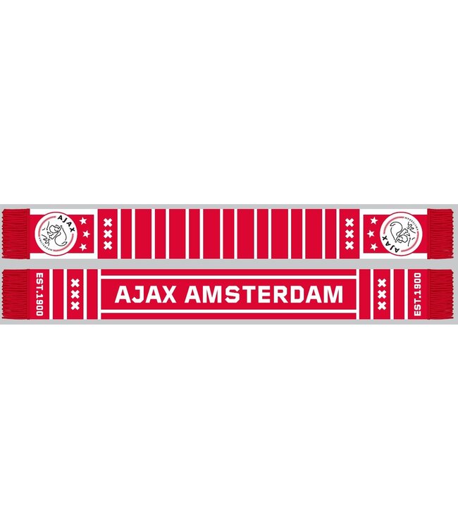 Ajax Sjaal rood wit Strepen