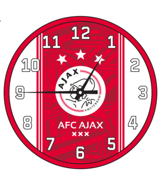 Ajax Wandklok Lijnen WRW