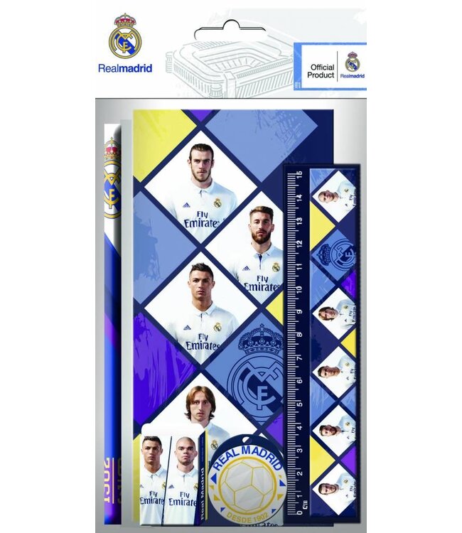 60 stuks Real Madrid Stationary Set 5 Delig