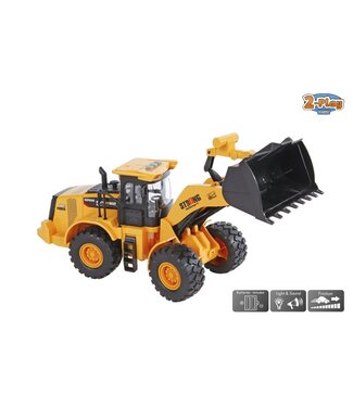 Bulldozer licht en geluid frictie 2-Play 36cm