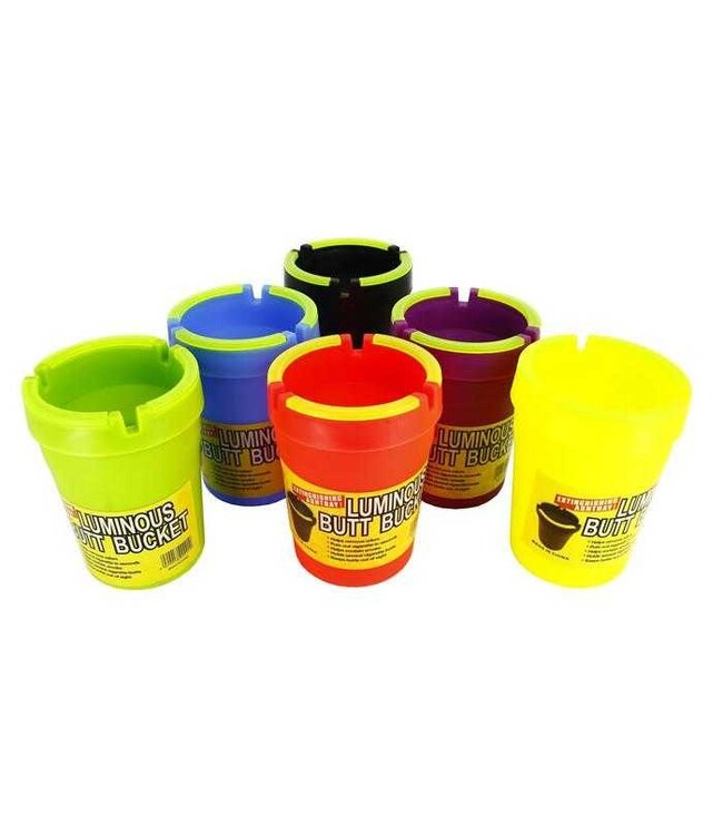 Asbak Glow in the Dark gekleurd 12 x