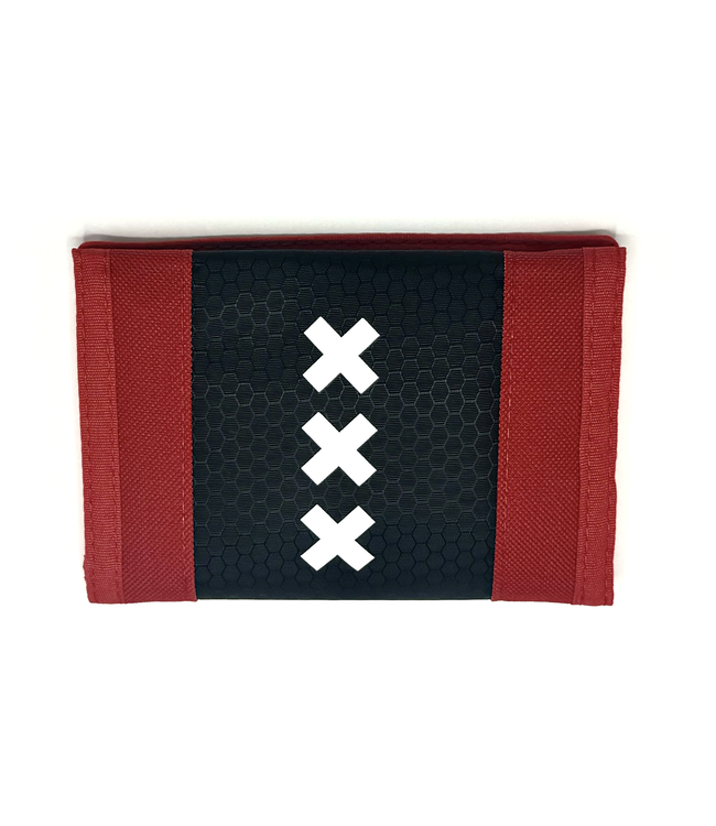 Ajax Portemonnee Medium Rood zwart Amsterdam XXX logo