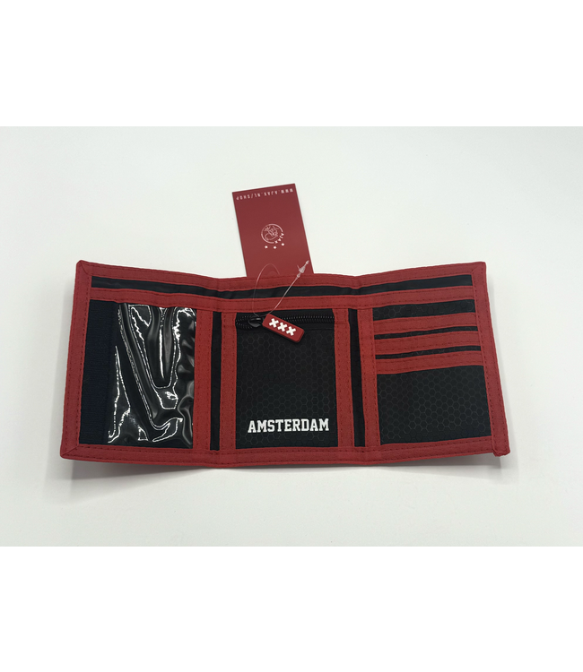 Ajax Portemonnee Medium Rood zwart Amsterdam XXX logo