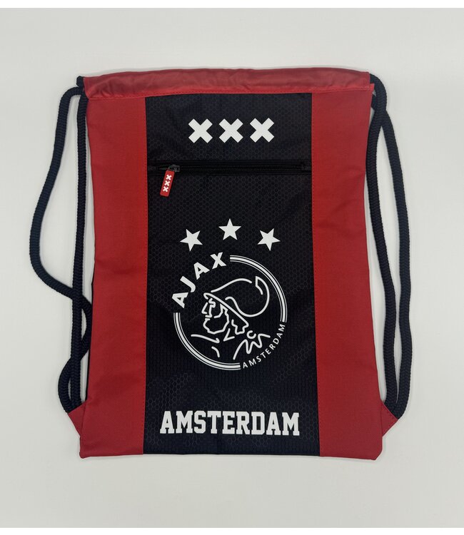 Ajax Gymtas Medium Rood zwart Amsterdam XXX logo