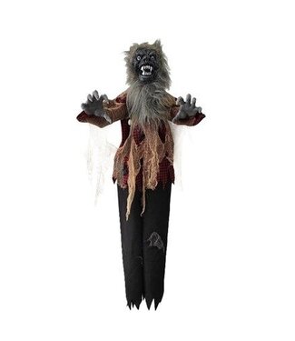Geanimeerde hangende wolf (120cm) - Halloween -
