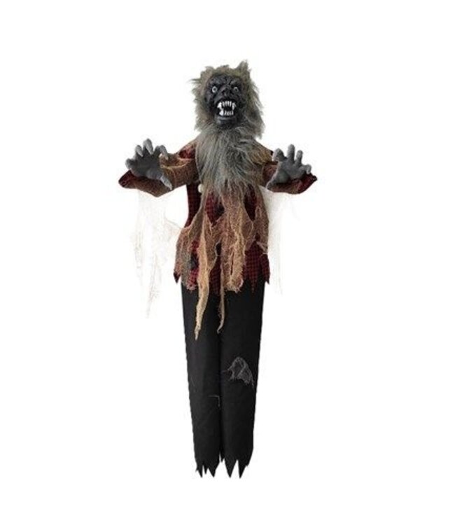Geanimeerde hangende wolf (120cm) - Halloween -