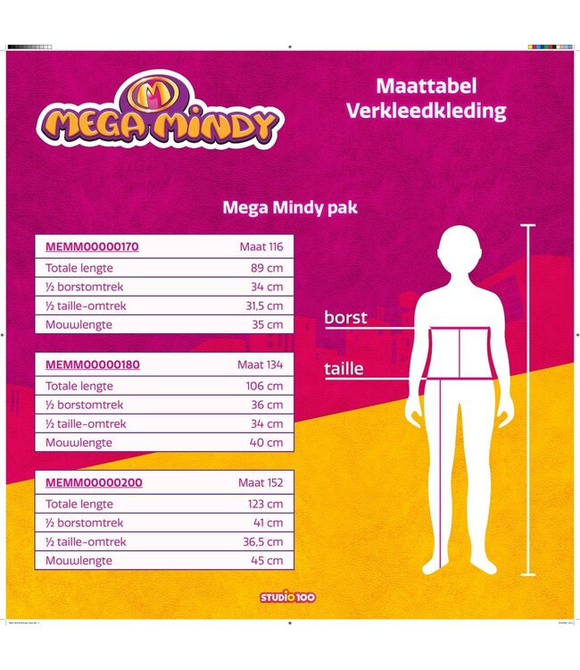 Mega Mindy verkleedpak met cape (3-5j)