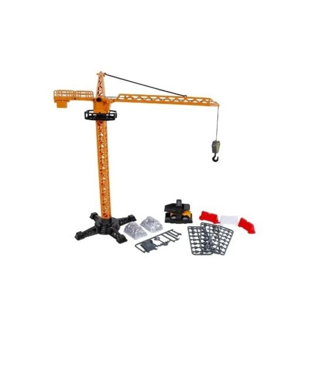 Hijskraan 40cm met voertuig en 50 accessoires ass