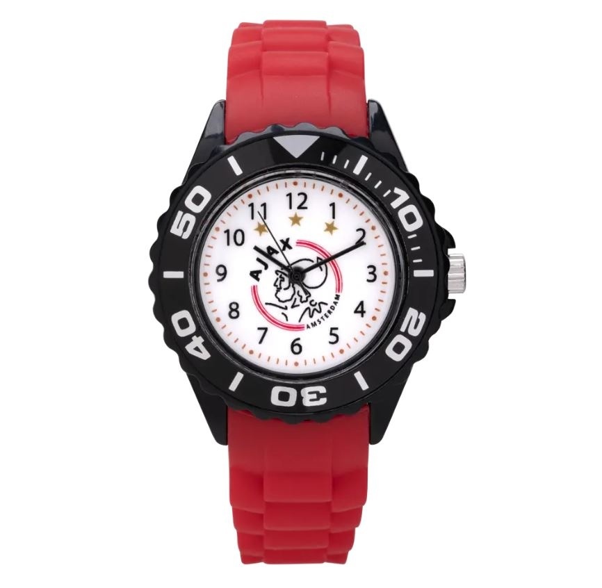 Ajax Horloge tiener rode siliconen band West coast Classics BV