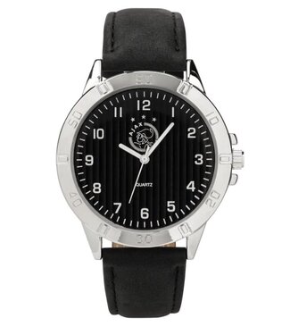 Ajax Horloge heren zwart zilver