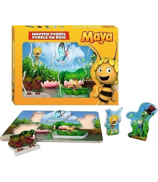 MAYA de Bij houten puzzel met dikke stukken - formaat  A4