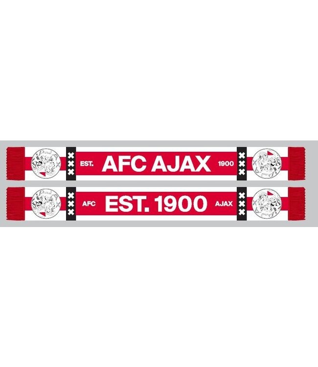 Ajax Sjaal Rood Wit AFC Ajax  Est 190 oud logo