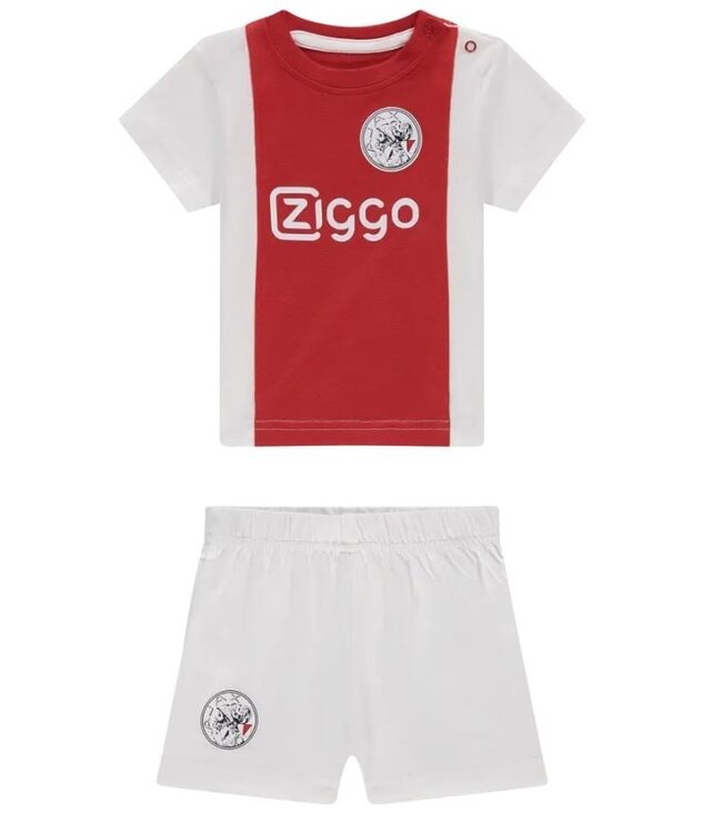 Ajax Baby Set Shirt & Short Oud Logo Wit Rood Wit